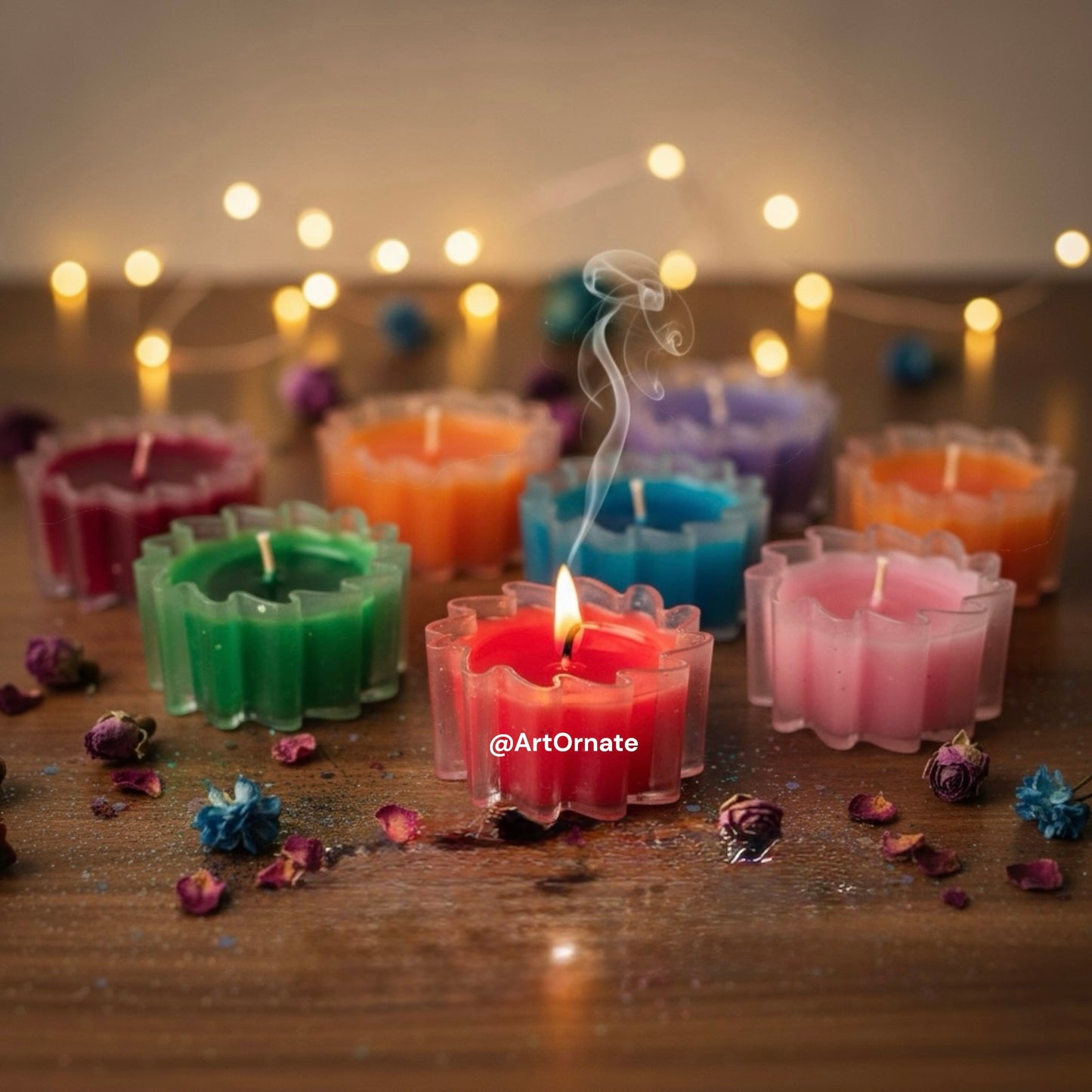 Transparent Polycarbonate Sun Tealight Candle Cup – Durable & Heat Resistant for Candle Making