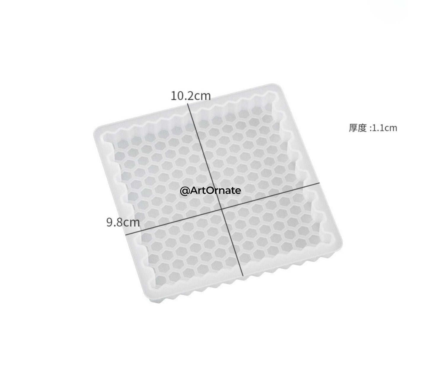Square Honeycomb Texture Silicone Mould