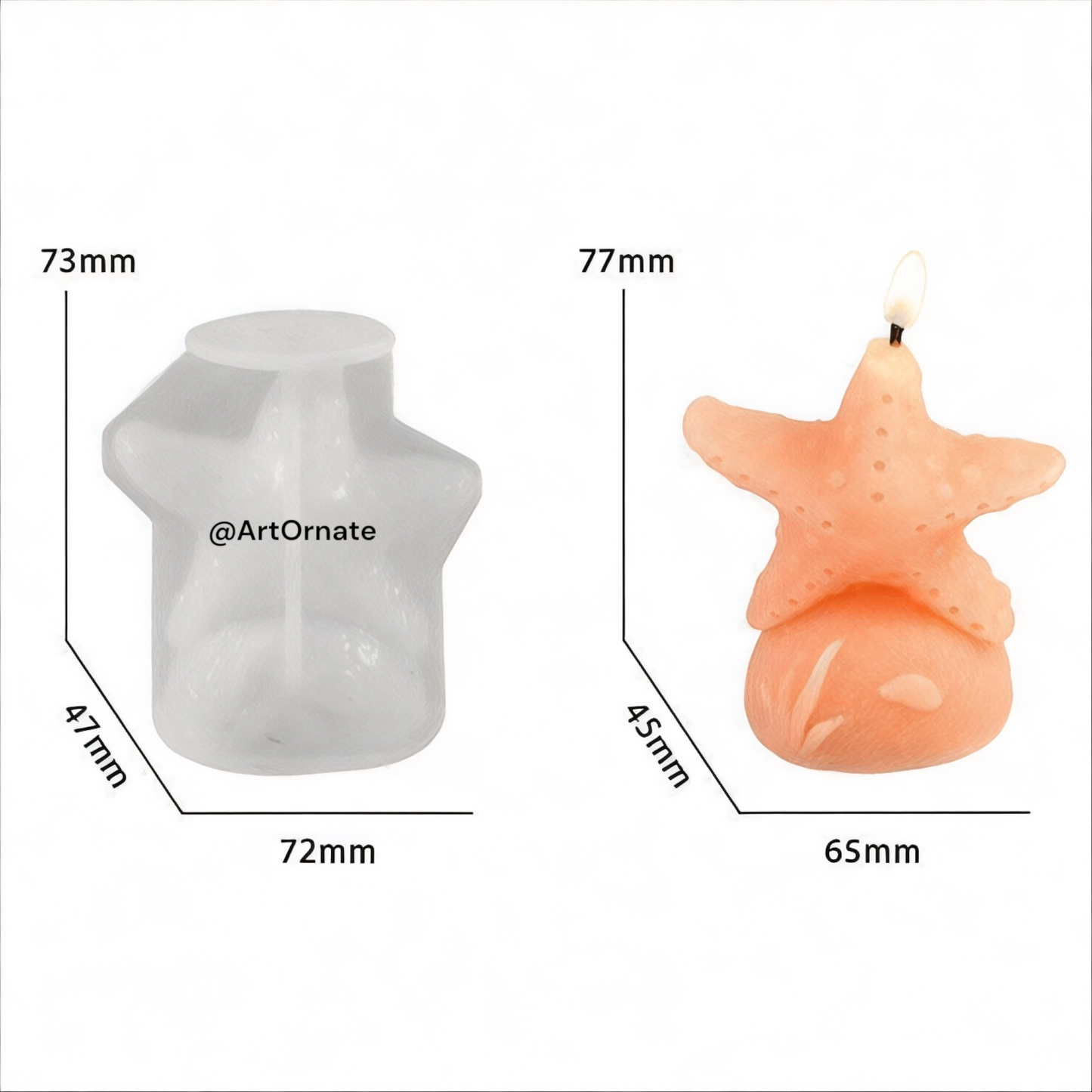 Star Fish Candle Silicone Mould (SM0859)