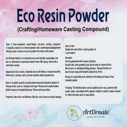 Premium eco resin powder Jesmonite alternative for concrete and terracotta art material suppliers in Mumbai Maharashtra India