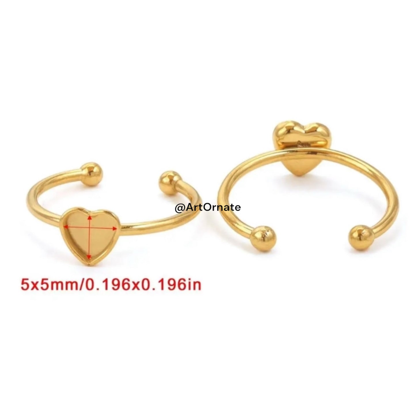 Professional resin art ring bezel base by ArtOrnate India