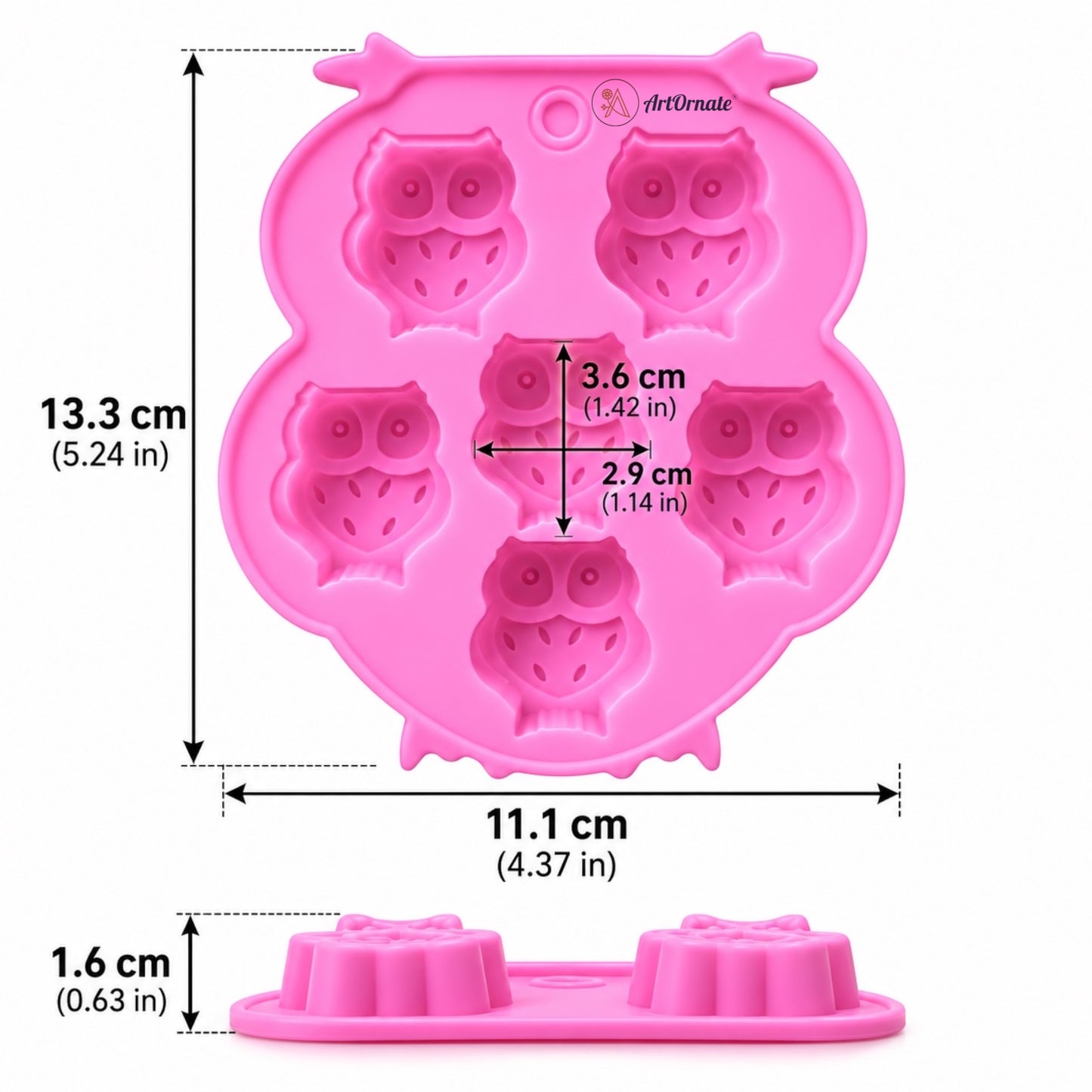 6 Owl Silicone Mould