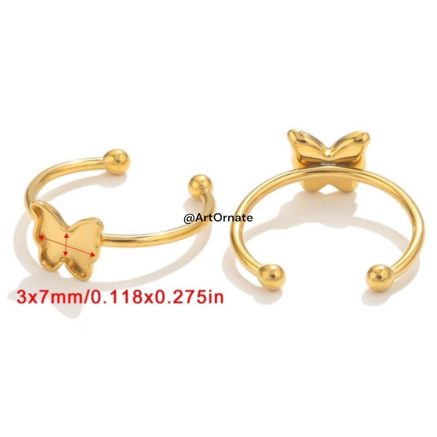 Smooth finished bezel ring base for resin and DIY jewelry India