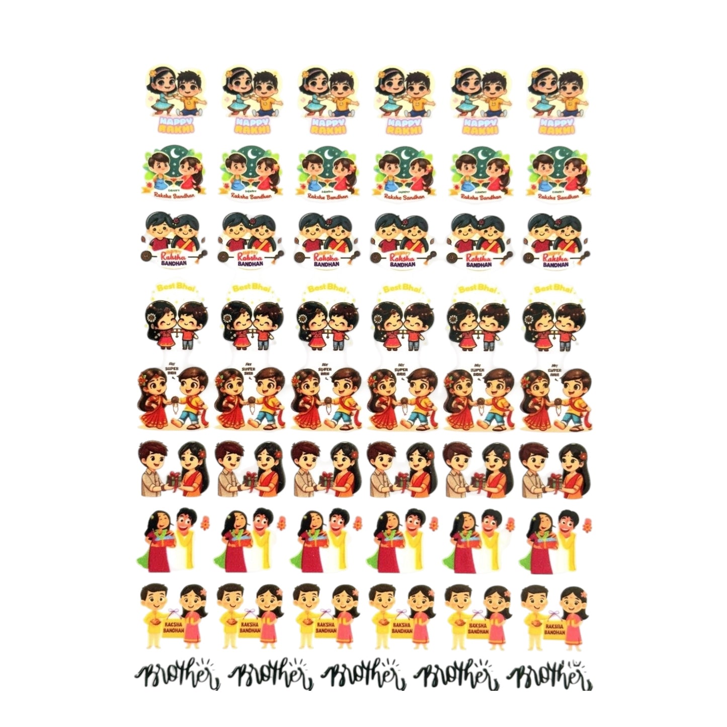 UV DTF Rakhi stickers peel off type for resin art rakhi making material India best quality festive craft supplies