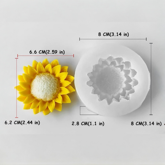 3D Sunflower Silicone Mould (08358)