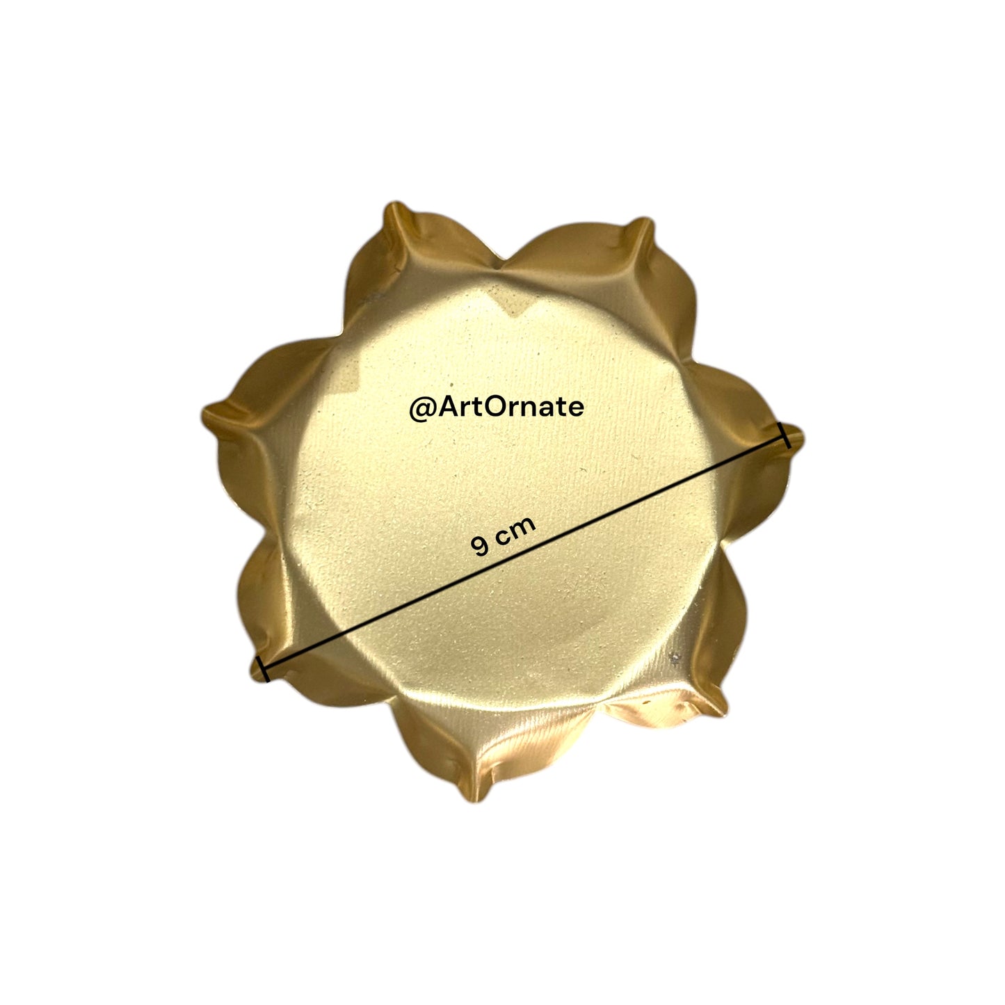 Handcrafted metal candle urli bowl with brass finish, ideal for Indian festive candle making and decor