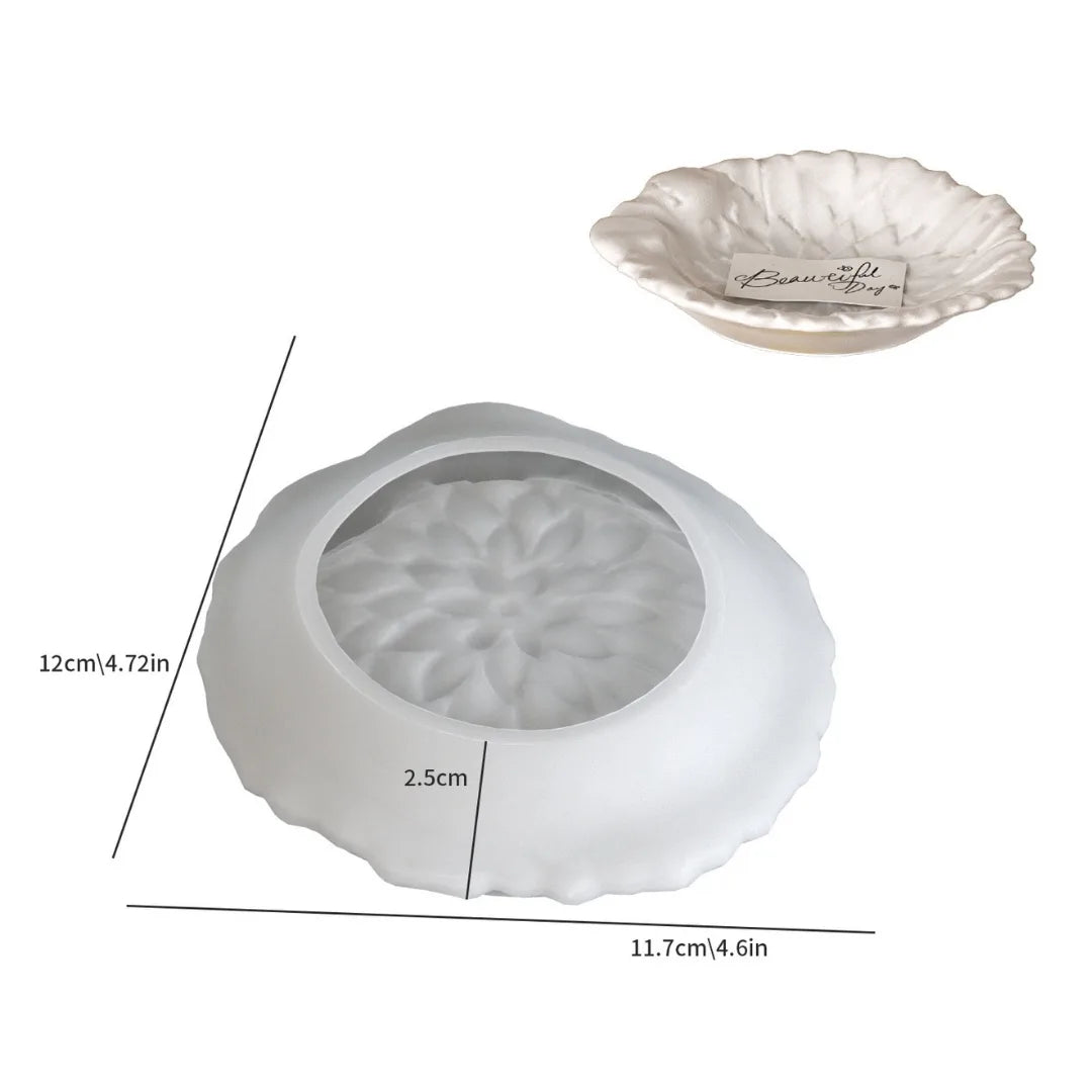 Leaf engraved bowl silicone mould for resin art, decorative epoxy resin bowl mould for handmade decor in India