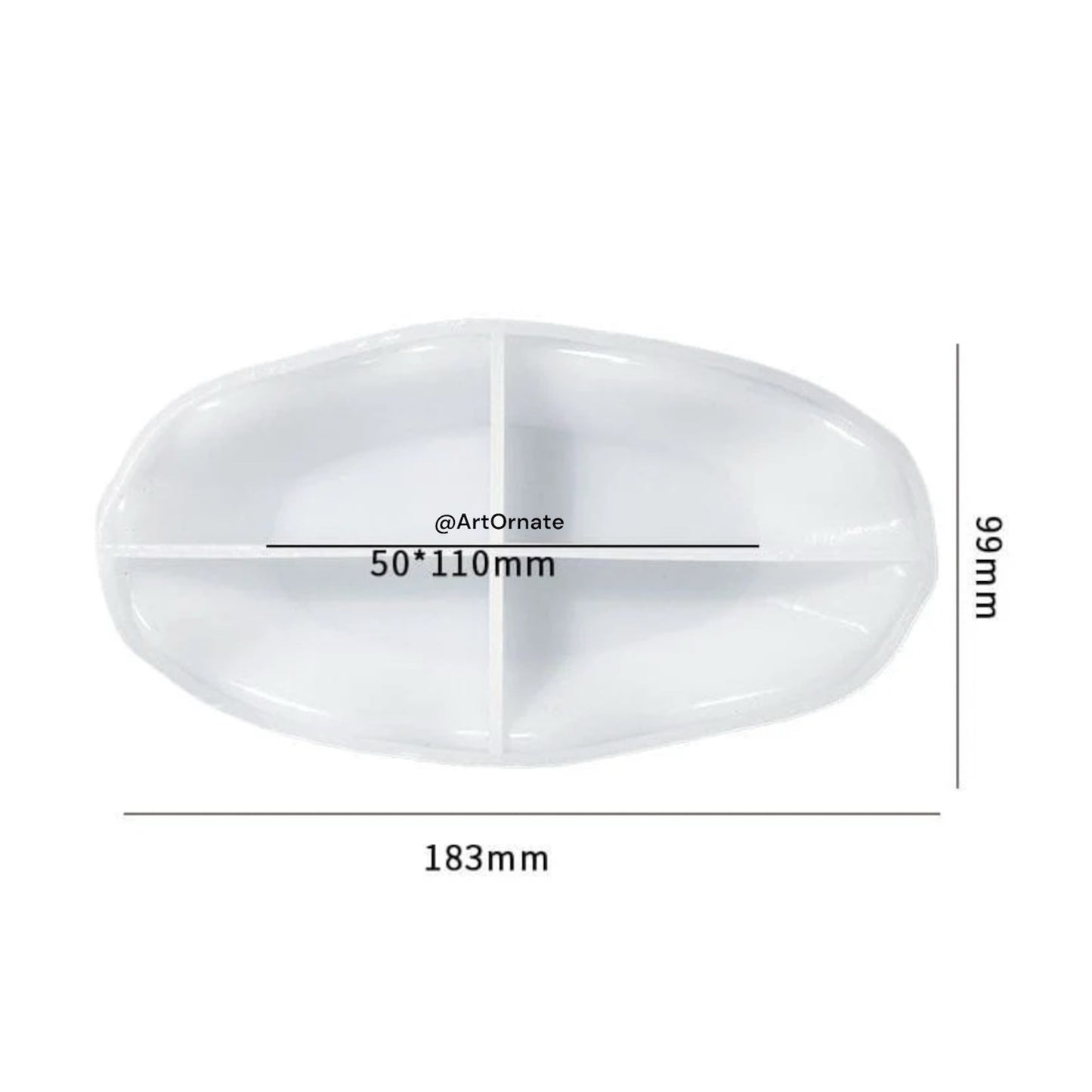 Oval Tray Designer Silicone Mould