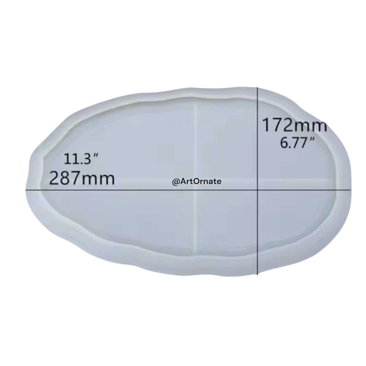 Oval Plate Tray Designer Silicone Mould - A