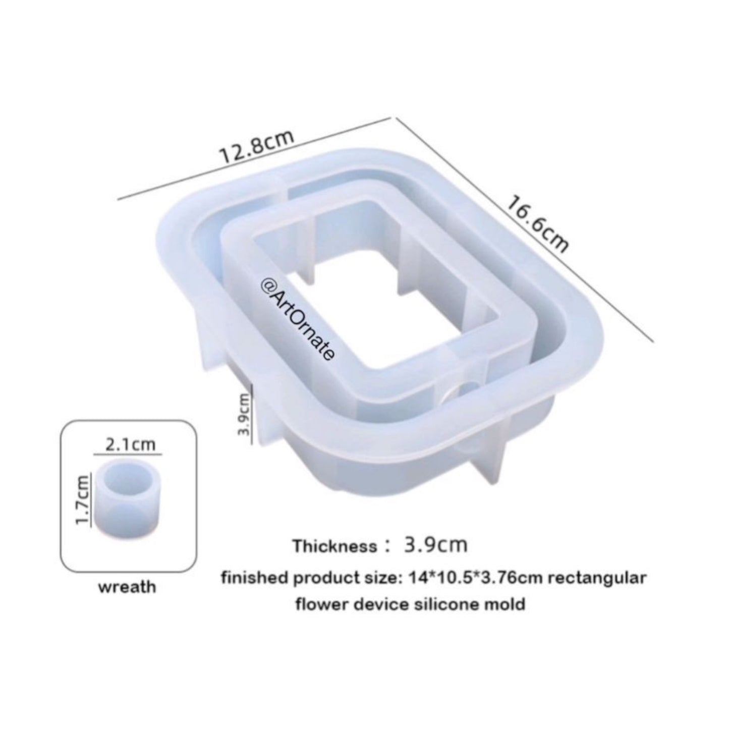 Rectangle Flower Vase Silicone Mould