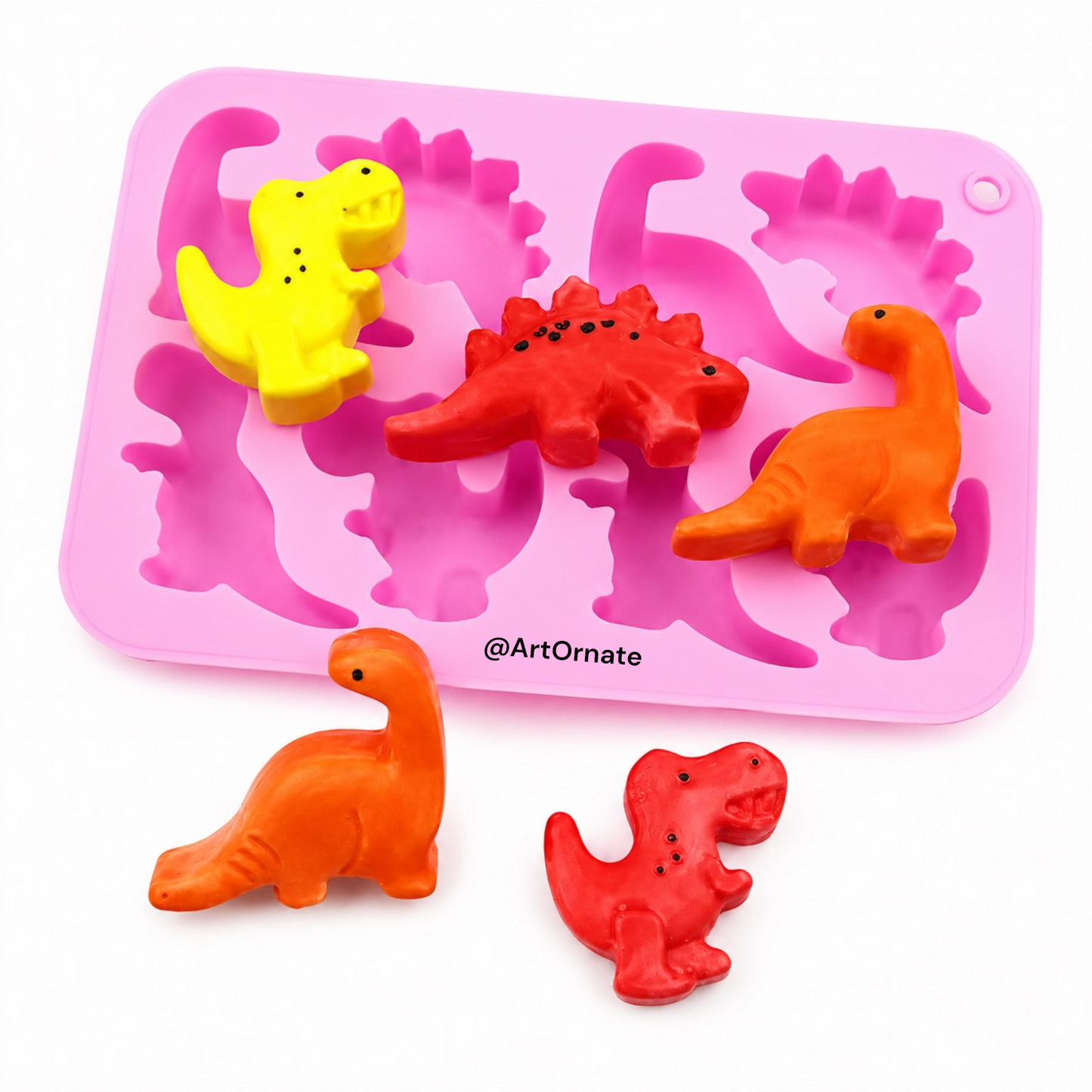 8 Cavity Dinosaur Silicone Mould
