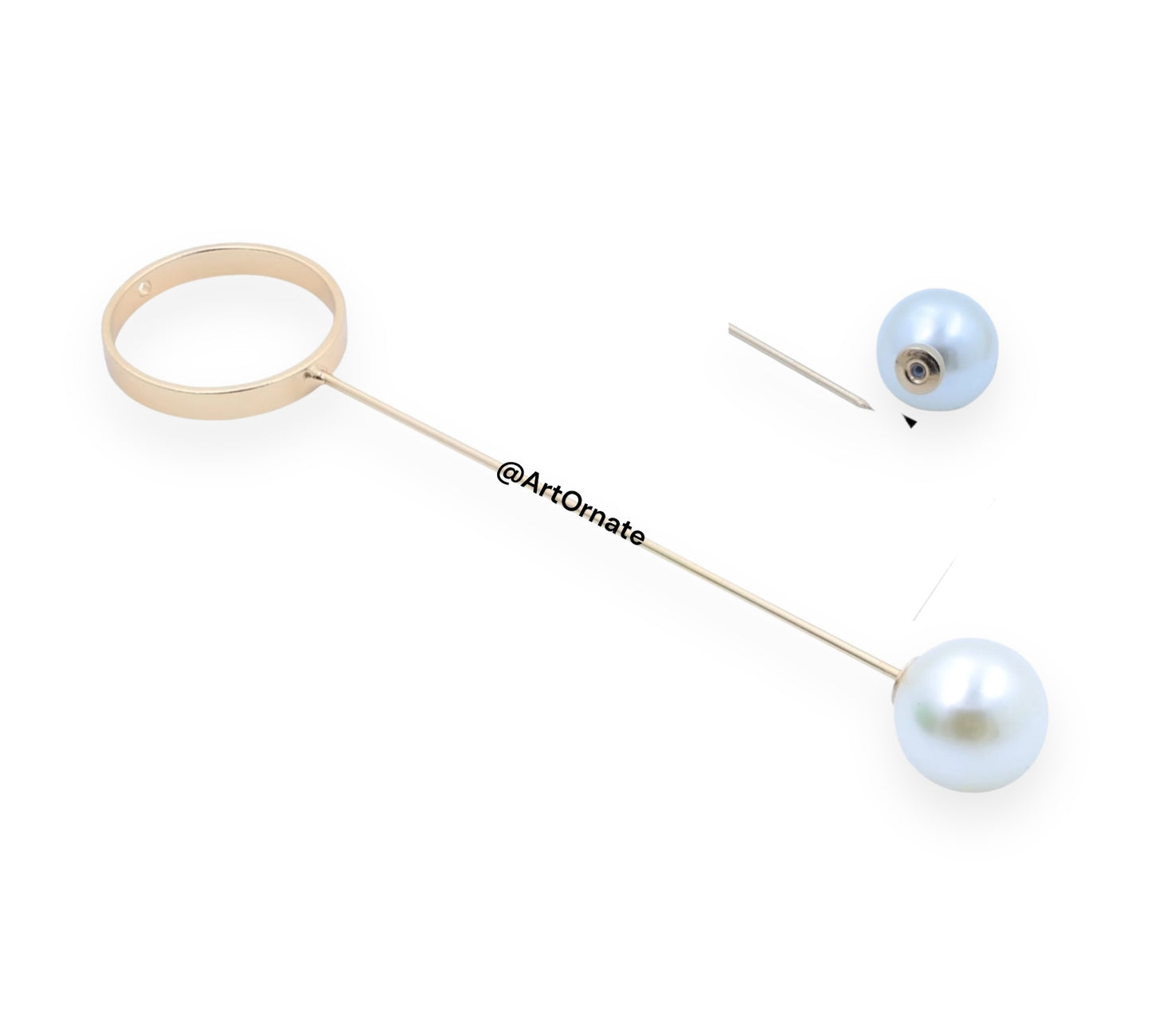 Broach Pin Round Bezel (A)