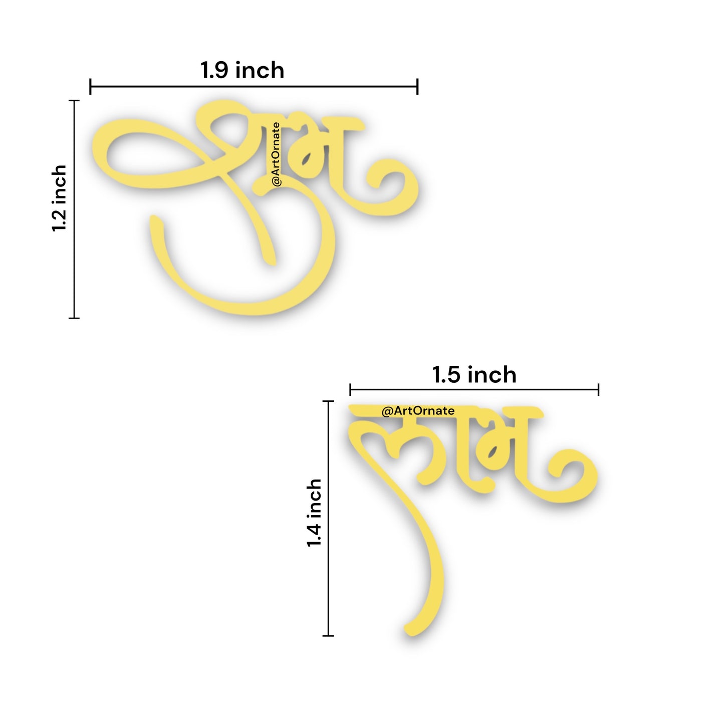 Designer Shubh Labh Acrylic Cutout - Small