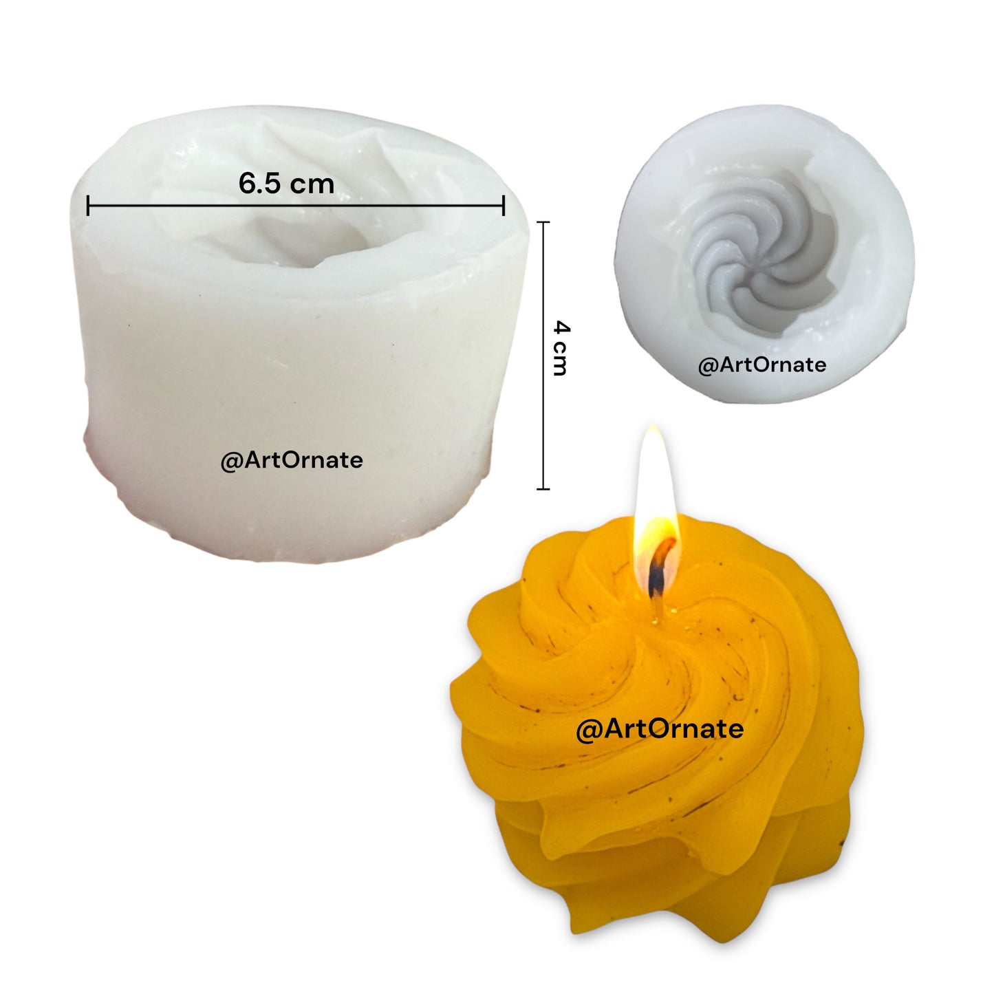 Cookie / Laddu Candle Silicone Mould (38-74)