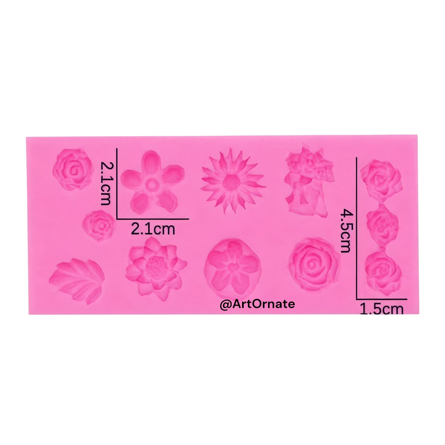 Multi Flower Silicone Mould (HBR 36-8)