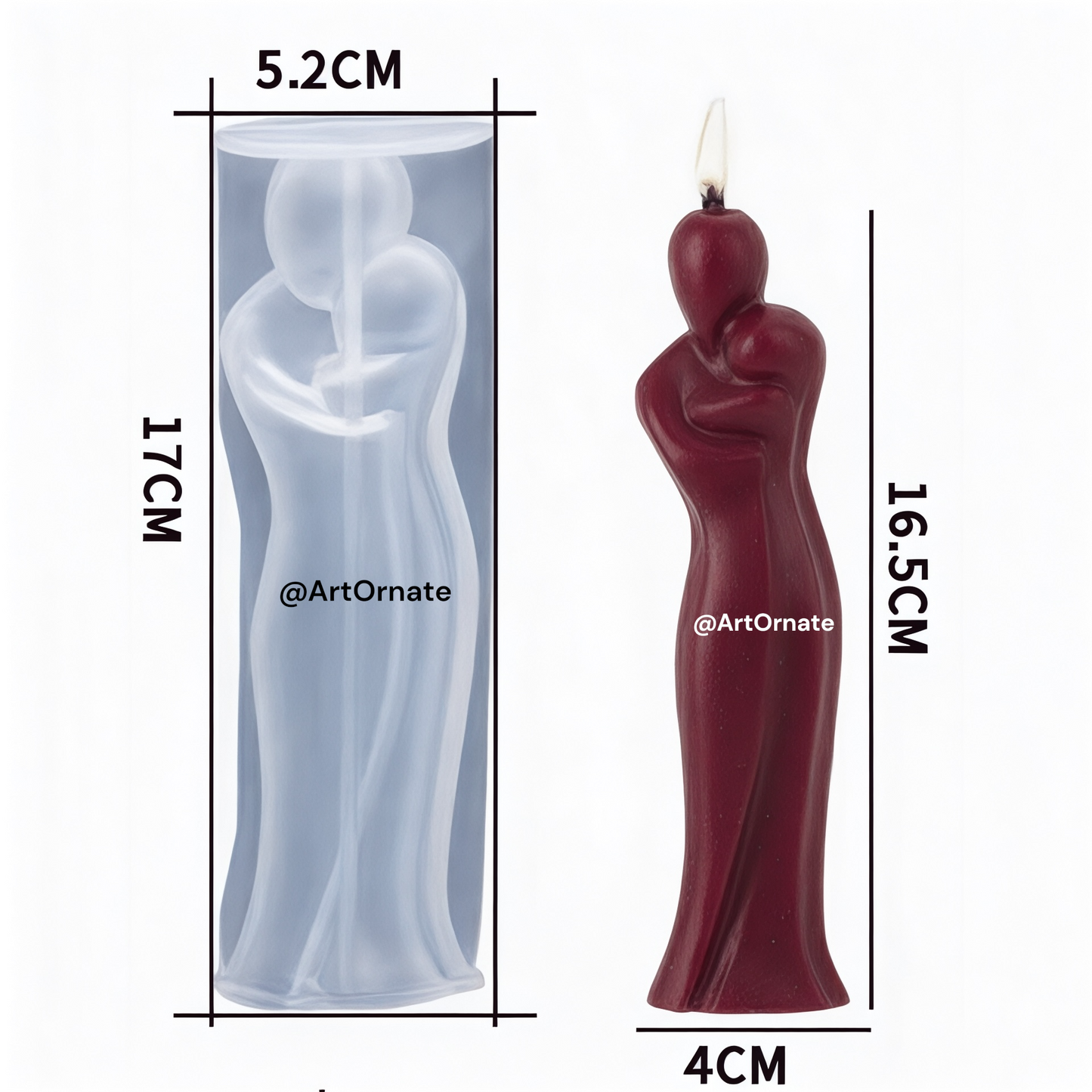 Unity Love Candle Silicone Mould (38-53)