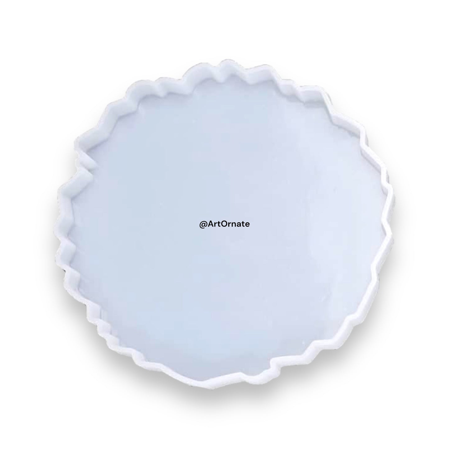 10 inch Round Agate / Zigzag Silicone Mould 15mm deep