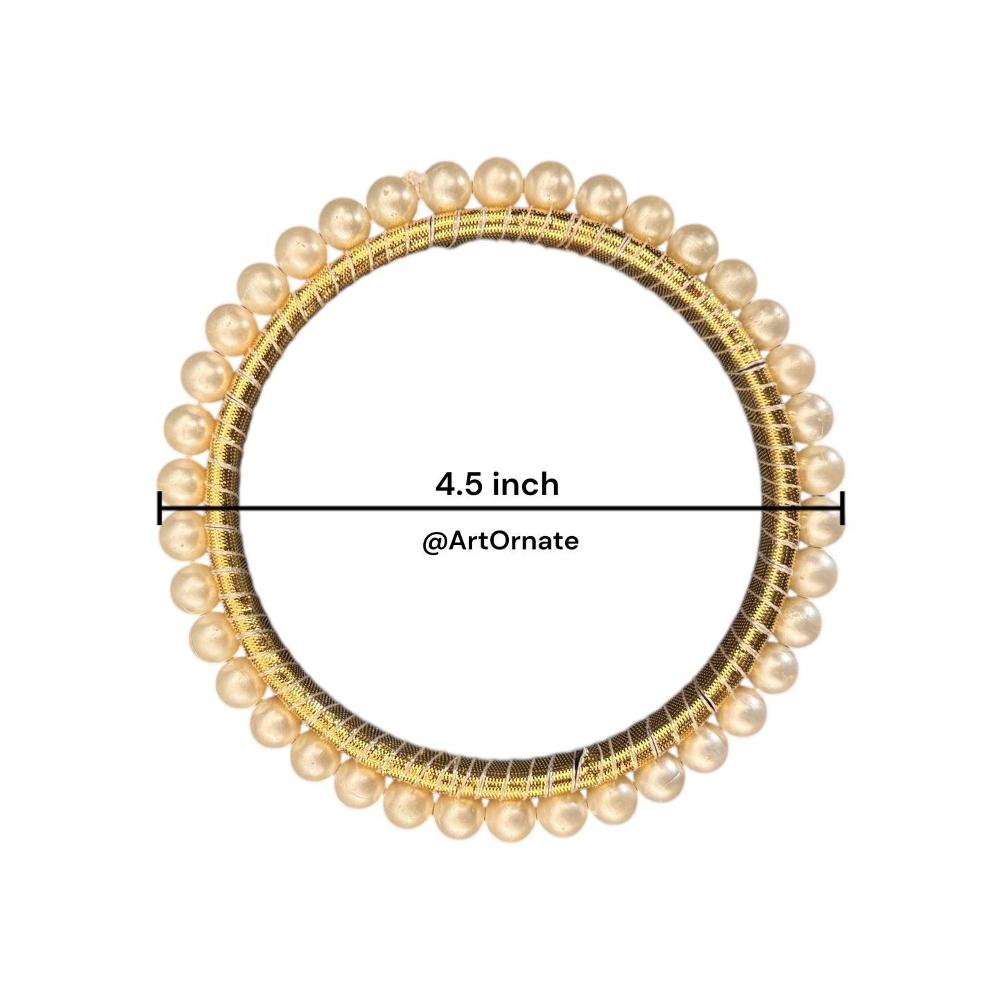 Pearl Embellishment Ring for Resin Pooja Thali and Diya Making – High-Quality Resin Art Material by ArtOrnate India