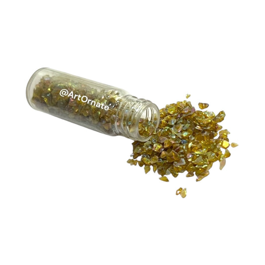 Light Brown Holographic Glass Granules (RGB005)
