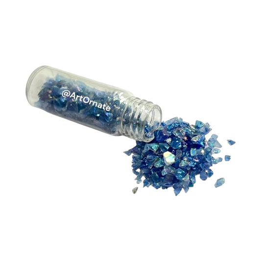 Blue Holographic Glass Granules (RBG001)