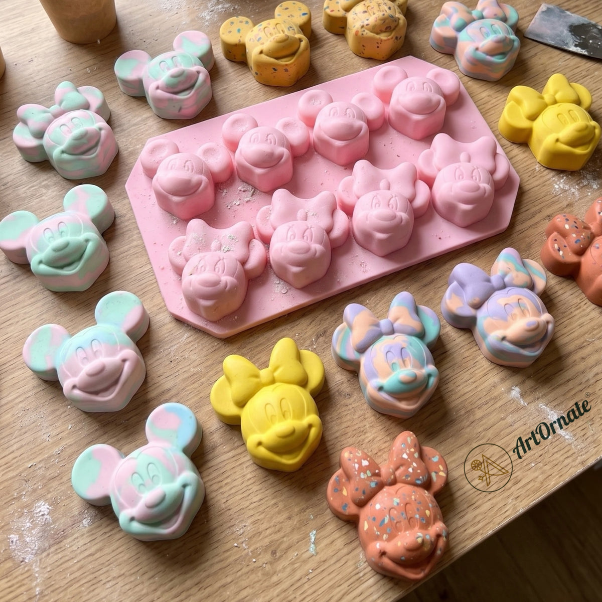 Minnie & Mickey Mouse Silicone Mould