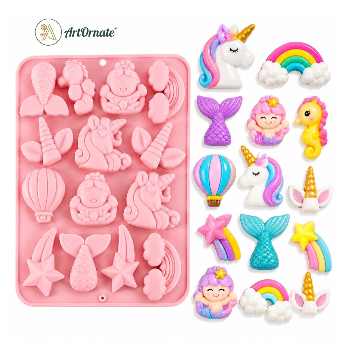 Unicorn Mermaid & Cloud Silicone Mould