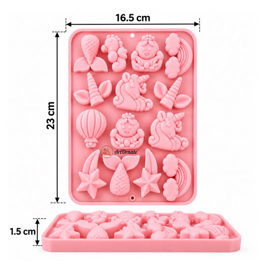 Unicorn Mermaid & Cloud Silicone Mould