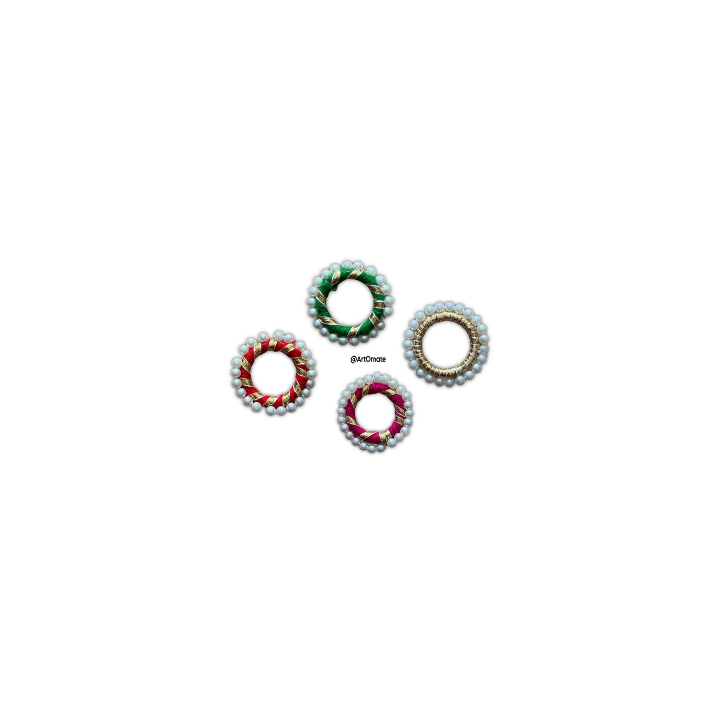 Small Pearl Rings (2pcs)