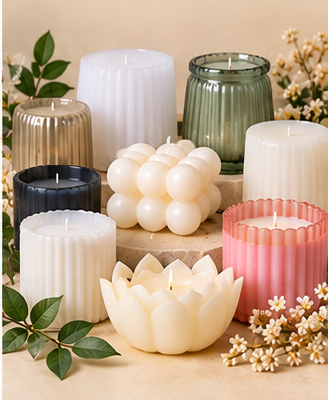 Candle making materials including wax fragrance and candle mould supplies in India