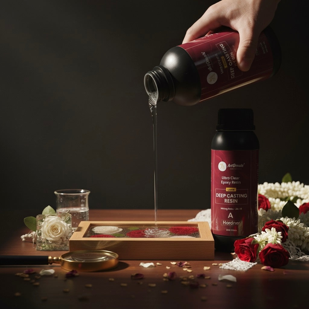 Luxe Deep Casting Resin 3:1 clear epoxy resin for decorative casting and resin art by ArtOrnate India