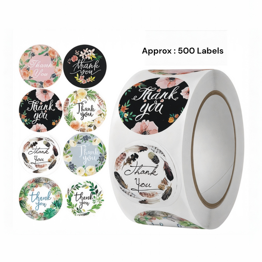 Thank you stickers for resin artists and candle makers in Ahmedabad India premium packaging branding supplies