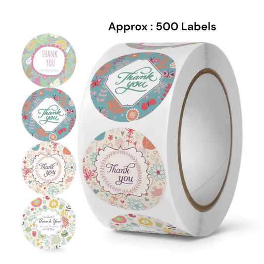 Bulk thank you stickers for resin and candle business packaging in India art craft store