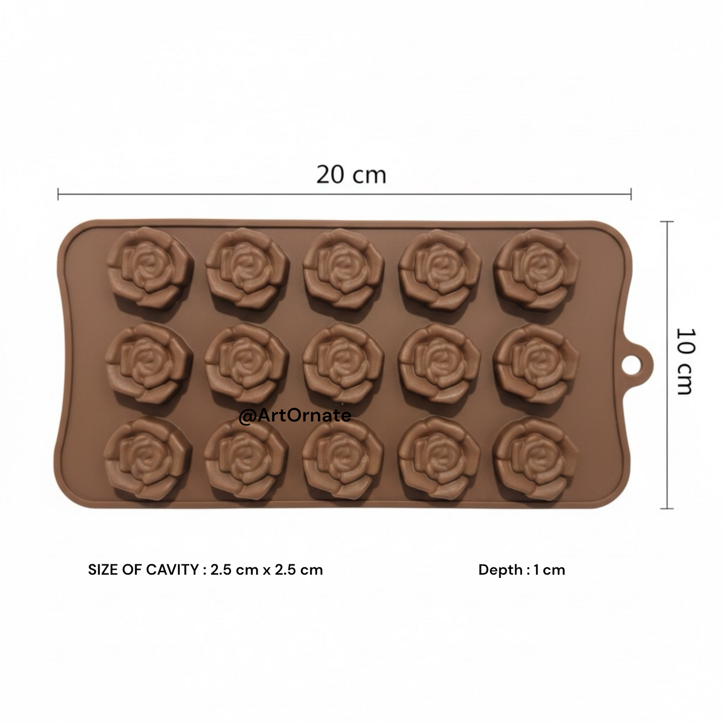 Flexible multi cavity small rose flower mould for candle making. High quality silicone tray for DIY floral wax melts and soap making supplies India.