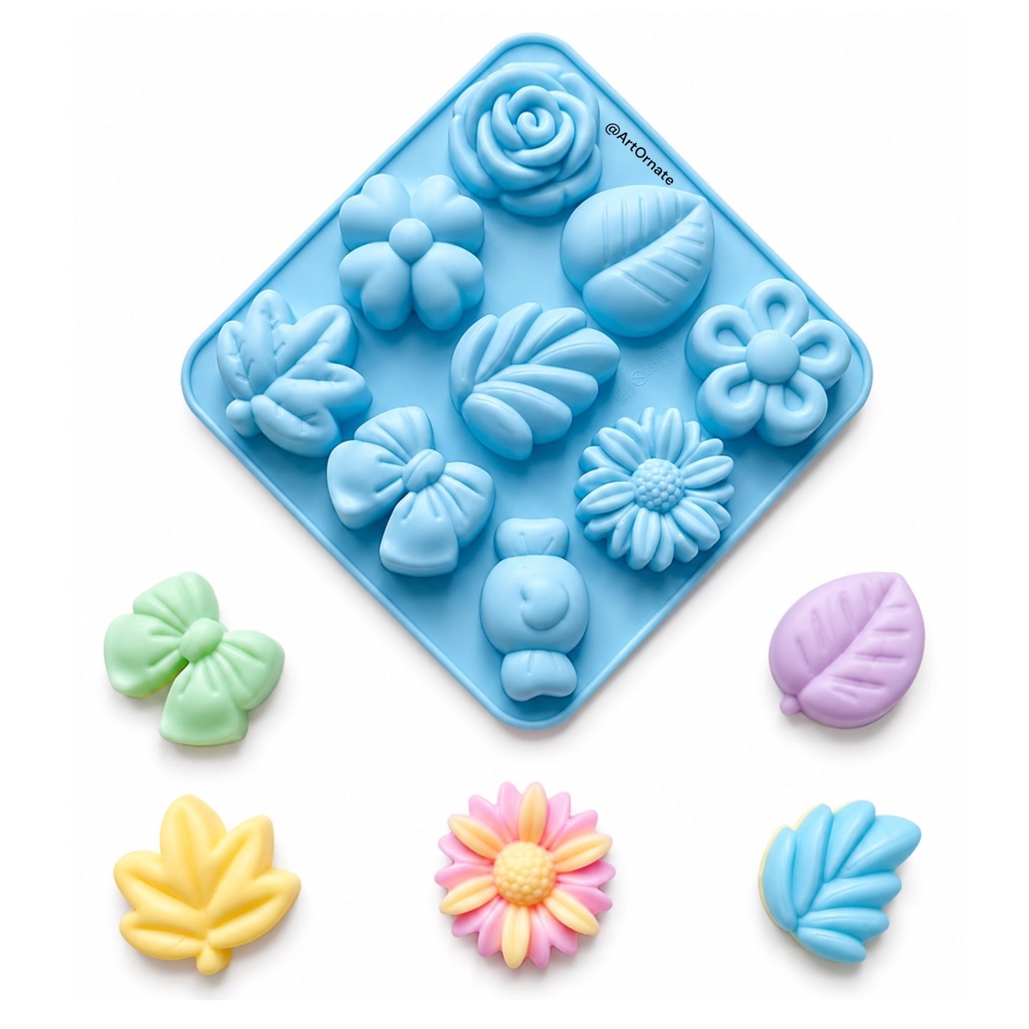 9 Flower Silicone Mould