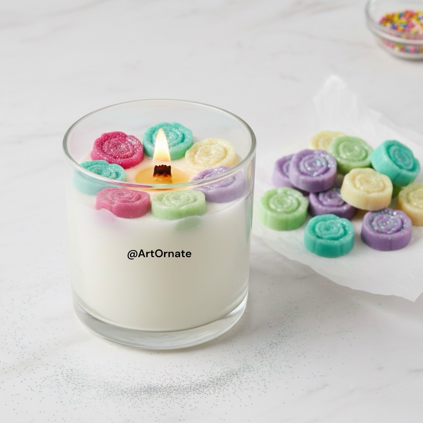 Buy mini rose silicone mould online India wholesale. Aesthetic small roses for wedding favors, resin art, and floating candle decorations