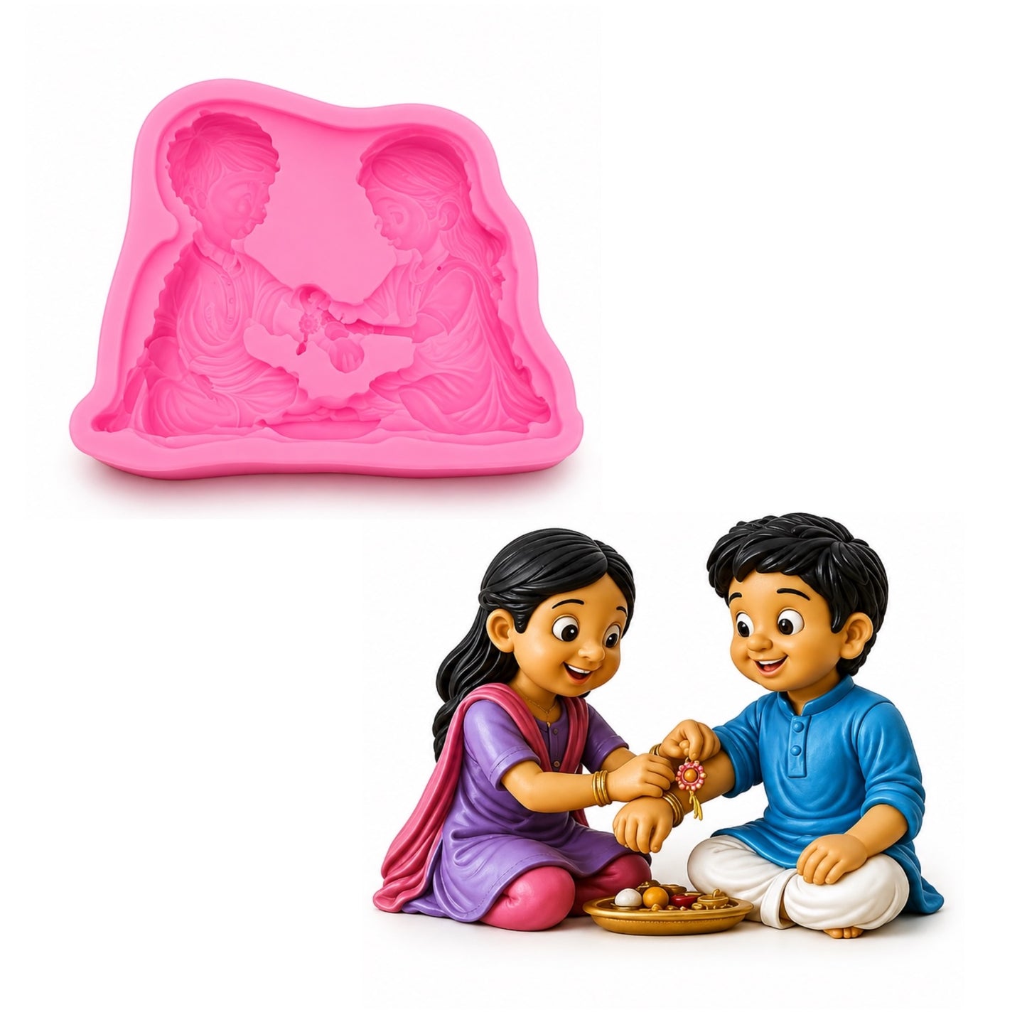 Brother Sister Rakhi Mould