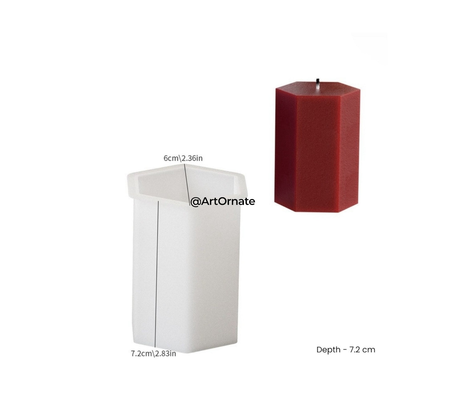 Hexagon Pillar Candle Silicone Mould