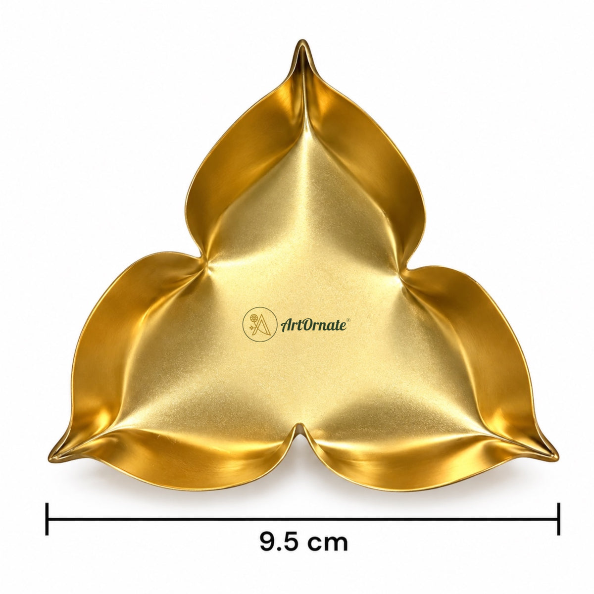 Triangle metal candle Urli in brass finish for candle making and festive decor - ArtOrnate