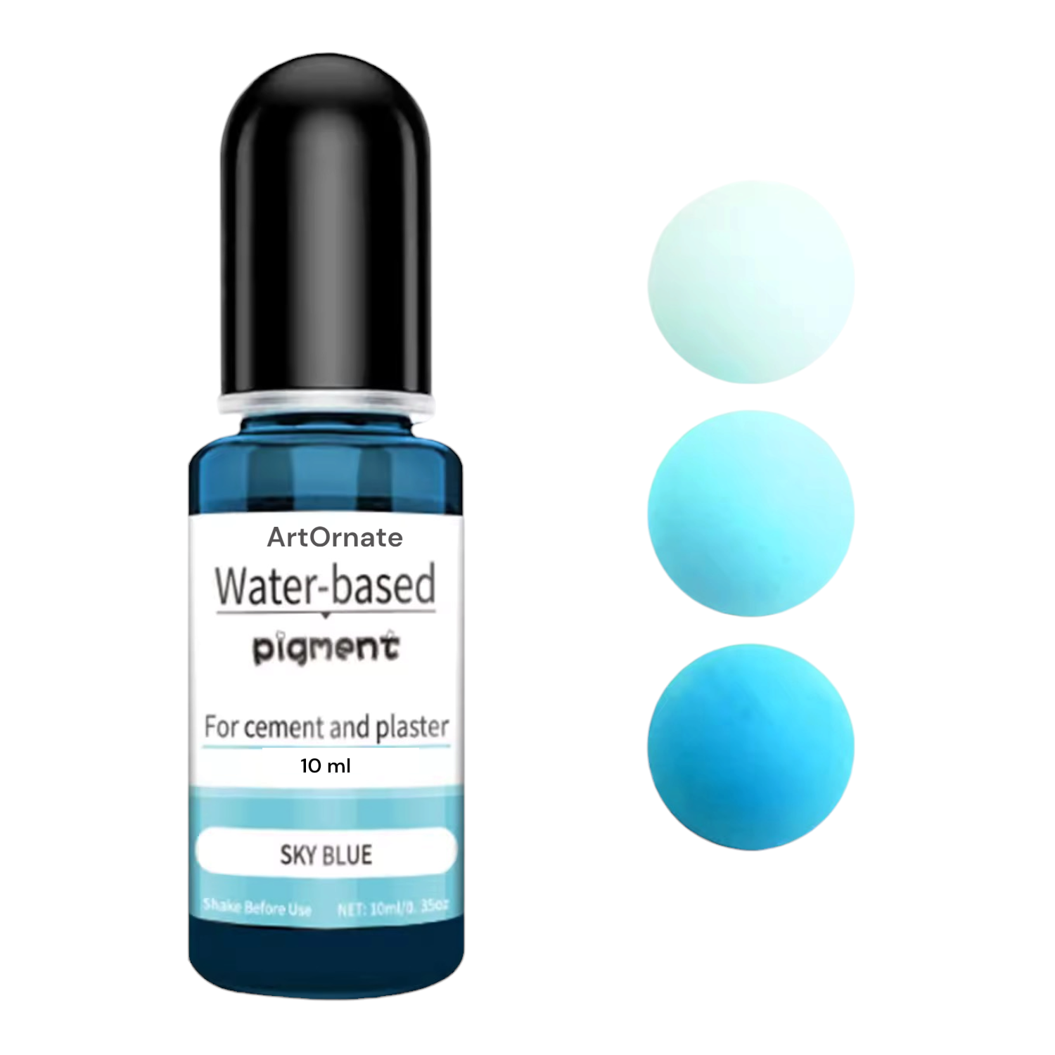 Sky Blue water-based pigment for concrete art, eco cast resin powder, and Jesmonite casting, perfect for soft calming blue tones in trays, coasters, and modern décor creations by artists in India