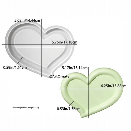 Heart Tray Silicone Mould (SM1179)