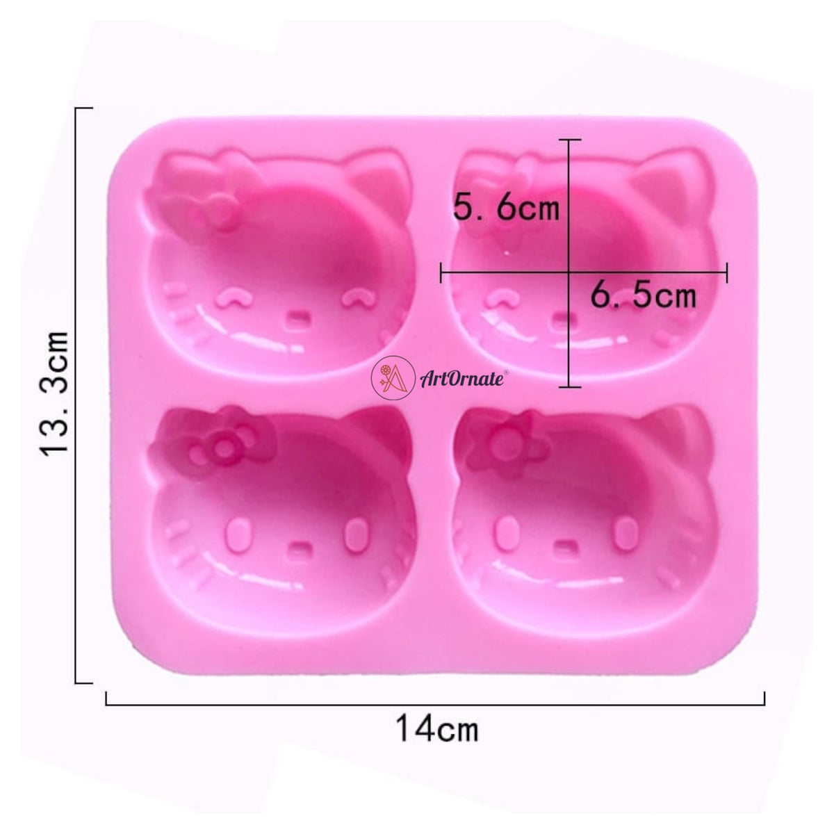 4 Cavity Kitten Silicone Mould