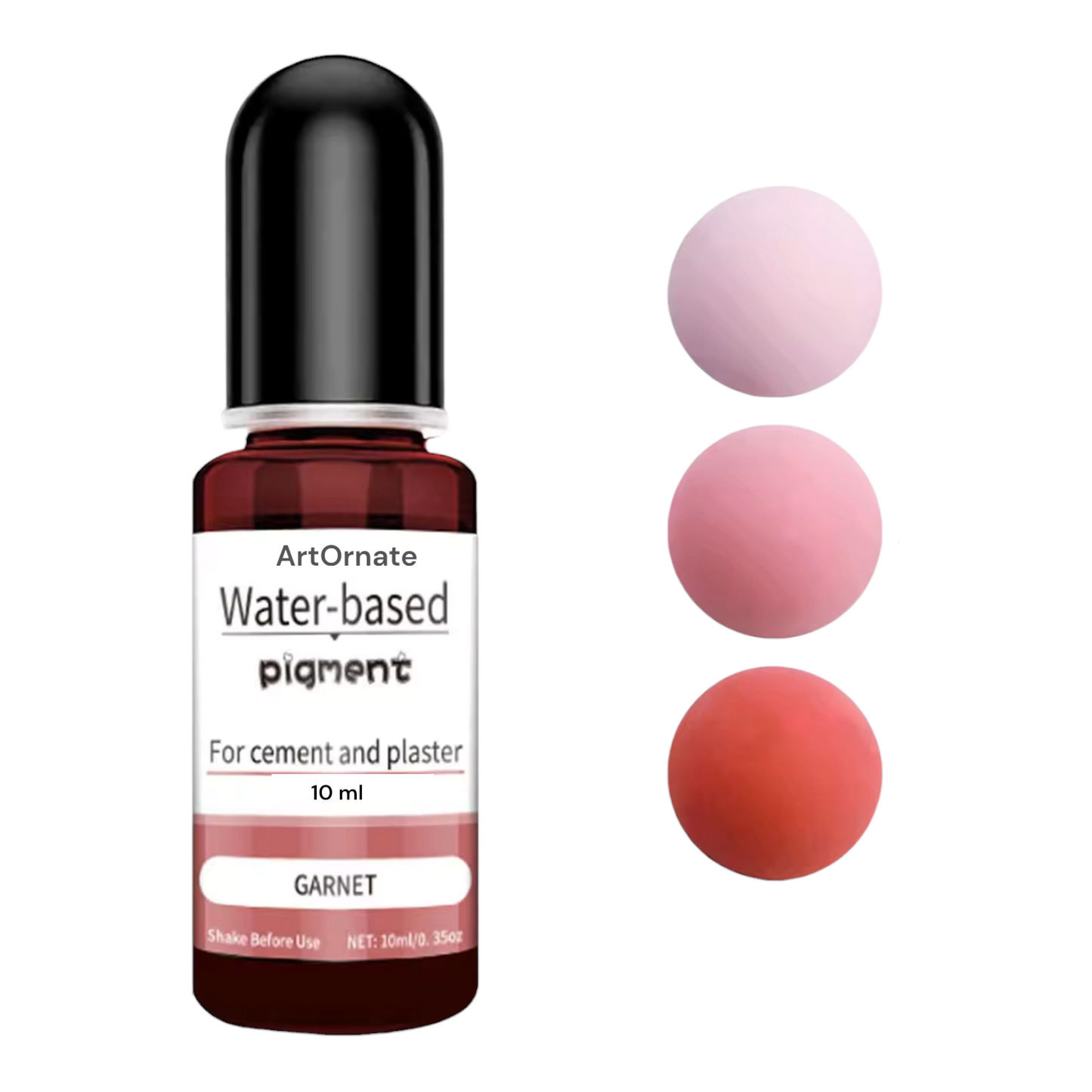 Garnet water-based pigment for concrete art, eco cast resin powder, and Jesmonite casting, ideal for deep rich red tones in trays, coasters, and modern décor creations by artists in India