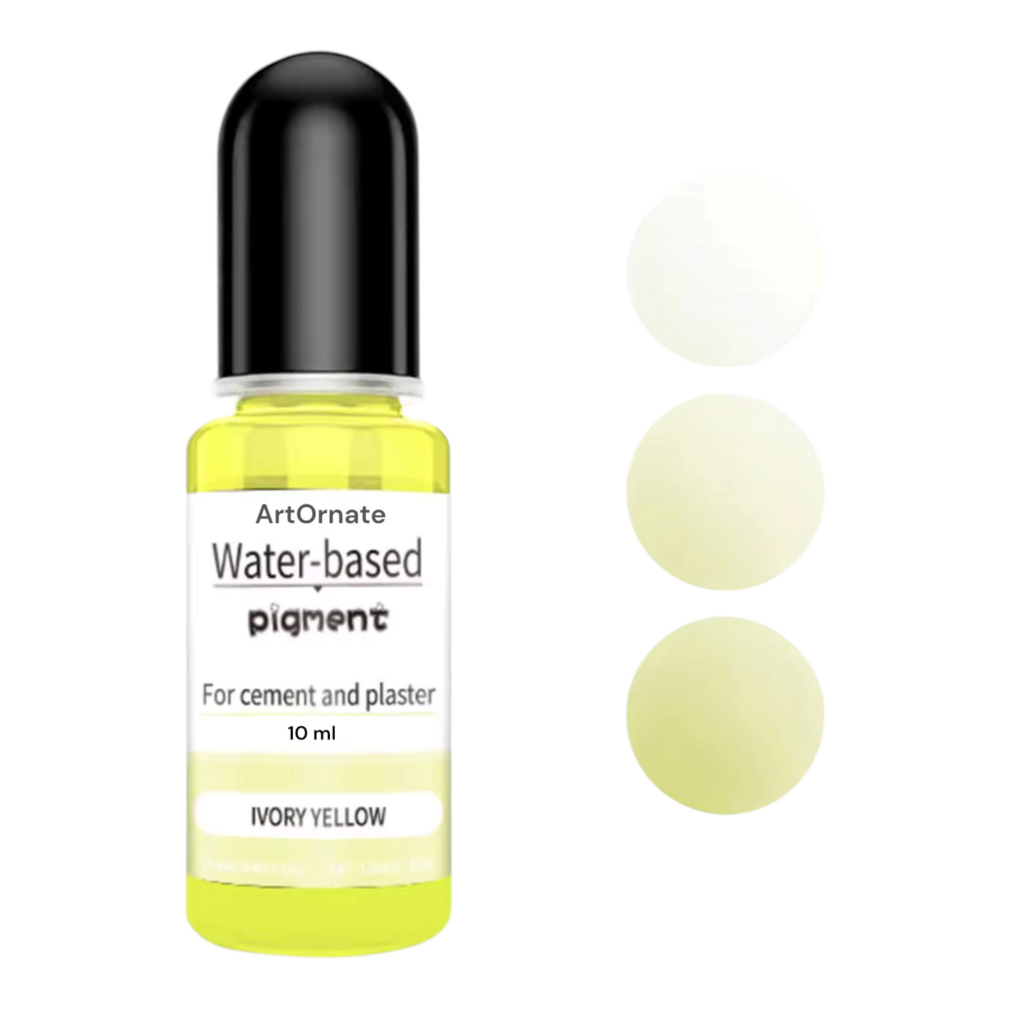 Ivory Yellow water-based pigment for concrete art, eco cast resin powder, and Jesmonite casting, ideal for soft pastel tones in trays, coasters, and modern décor creations by artists in India