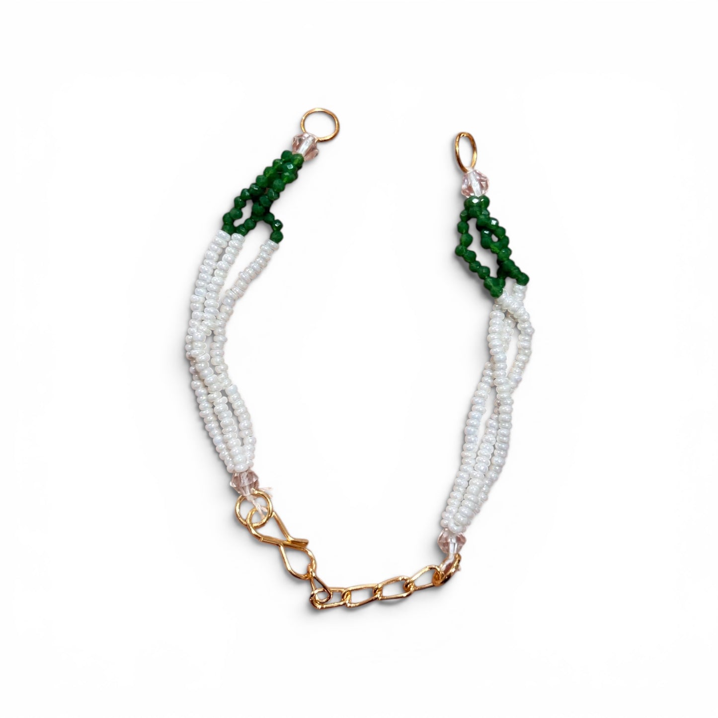Green Pearls Bracelet Chain