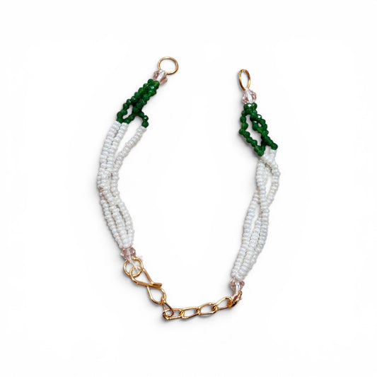 Green Pearls Bracelet Chain