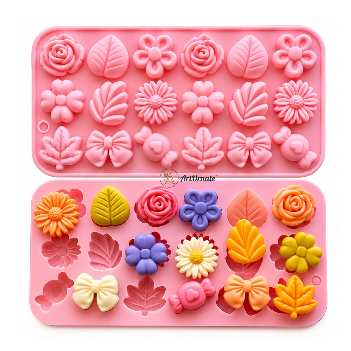 18 Flower Silicone Mould