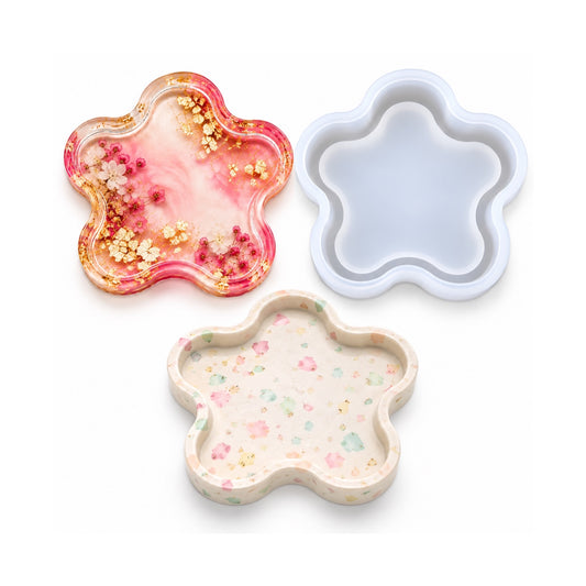 Flower Coaster with Boundary Silicone Mould