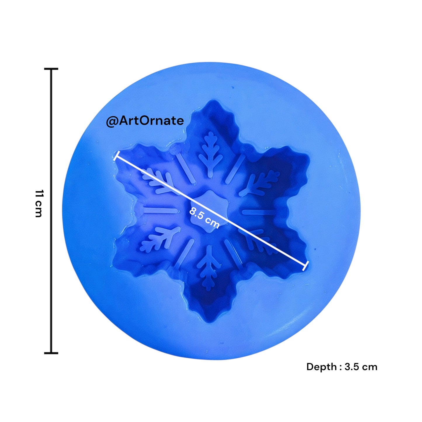 Snowflake Christmas silicone mould for soy wax and resin art