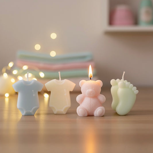 Reusable silicone mould for Christmas wax candle making