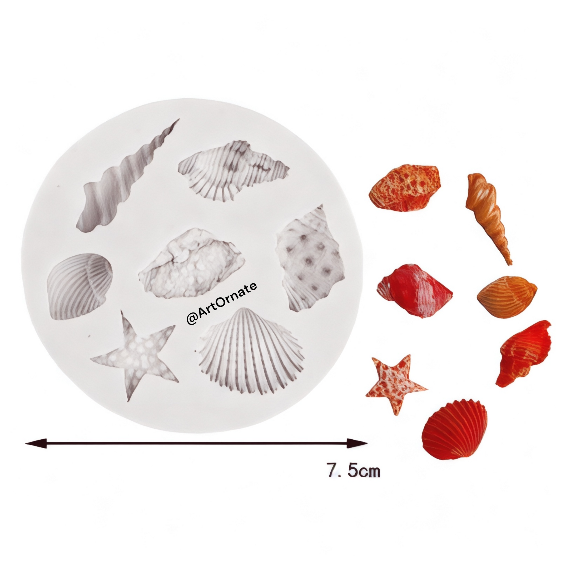 Sea creatures and shells silicone mould for resin & candle making – ArtOrnate India